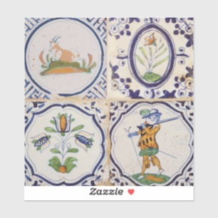 Adesivo Azulejos Holandeses Antigos Delft do século XVII a