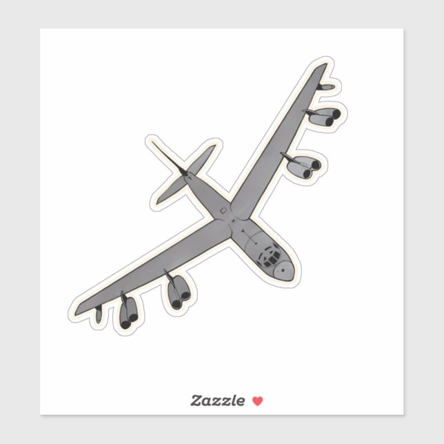 Adesivo B-52 Estratofortaleza, Aeronave Bomber (Folha)