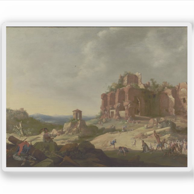 Adesivo B. Breenbergh - O apedrejamento do Santo Stephen (Frente)