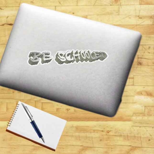 Adesivo B. Cinza-Wht-Sticker (These vinyl stickers stand out, to get the message across!)