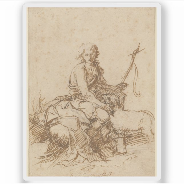 Adesivo B.E. Murillo - O Santo jovem John Batista (Frente)