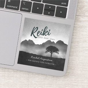 Adesivo B&W Instrutor de Mediação do Mestre Yoga de Salóni