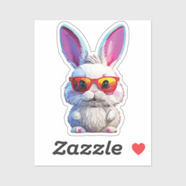 Adesivo Baby Bunny Sticker with Sunglasses
