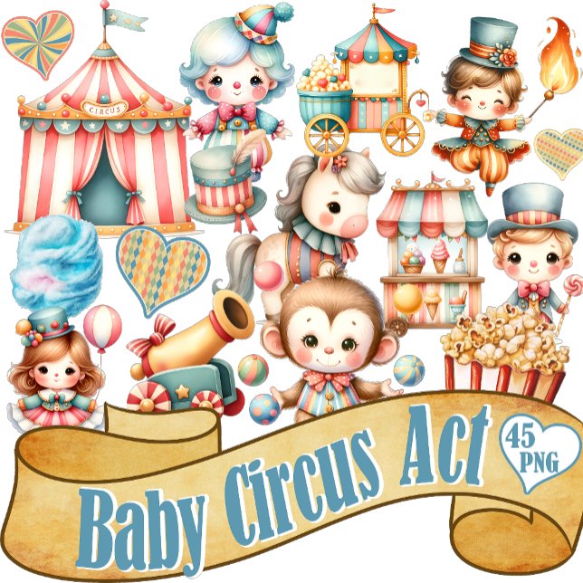 Adesivo Baby Circus (Criador carregado)