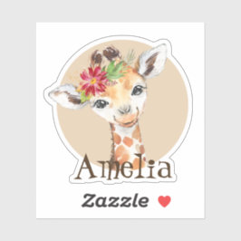 Adesivo Baby Giraffe Safari Selva Personalizada