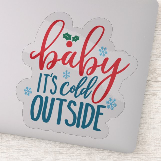Adesivo Baby It's Fold Outside - Transparente Sticker (Detalhe)