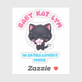 Adesivo Baby Kat Lym In Ultra Lovely Mode Cat