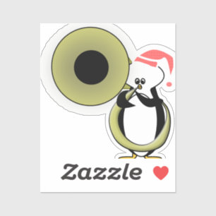 Adesivo Baby Penguin com Tuba