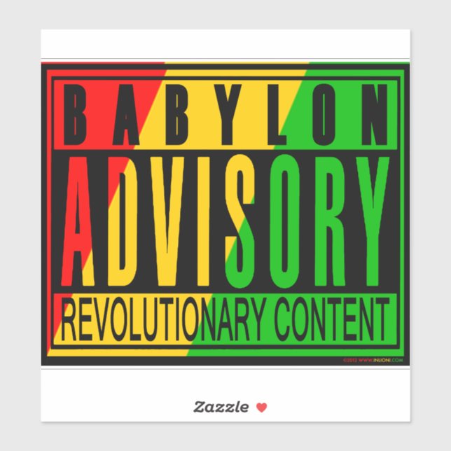 Adesivo Babylon Advisory RSTA REGGAE