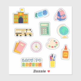 Adesivo Back To School Sticker Set Teacher Student