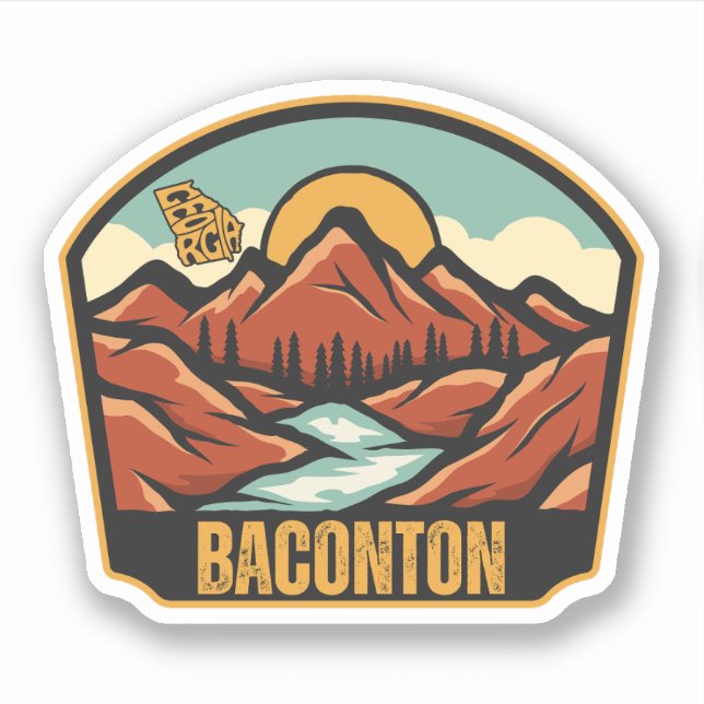 Adesivo Baconton, Geórgia (Frente)