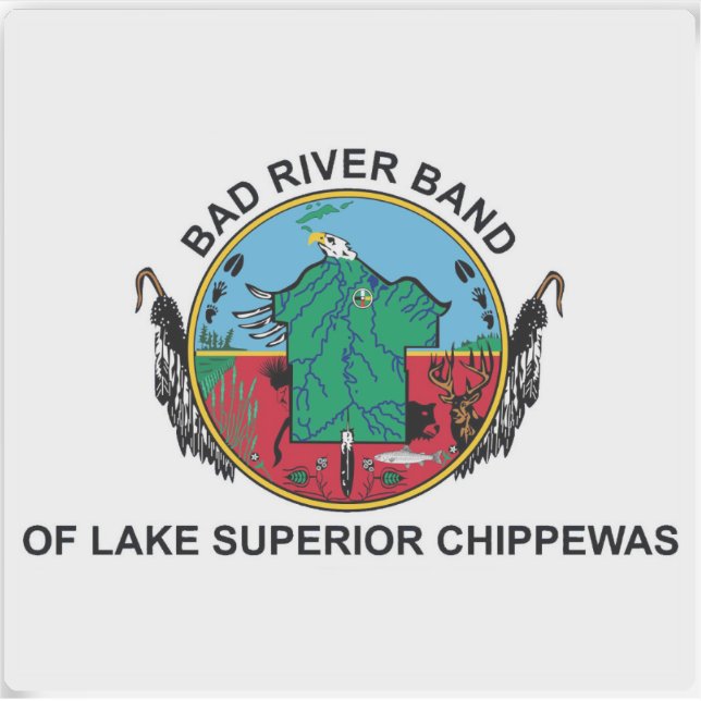 Adesivo Bad River Banda Flag, EUA (Frente)