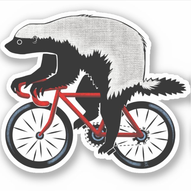 Adesivo Badass Honey Badger Biker (Frente)