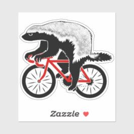 Adesivo Badass Honey Badger Biker Red Bike