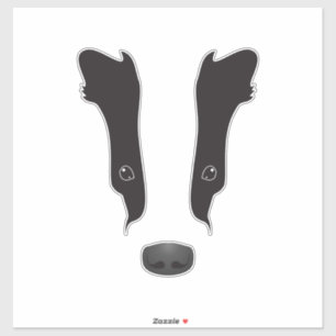 Adesivo Badger Face Silhouette