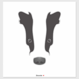 Adesivo Badger Face Silhouette