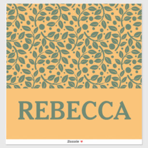 Adesivo Bagagem de Padrões de Folha Laranja e Verde