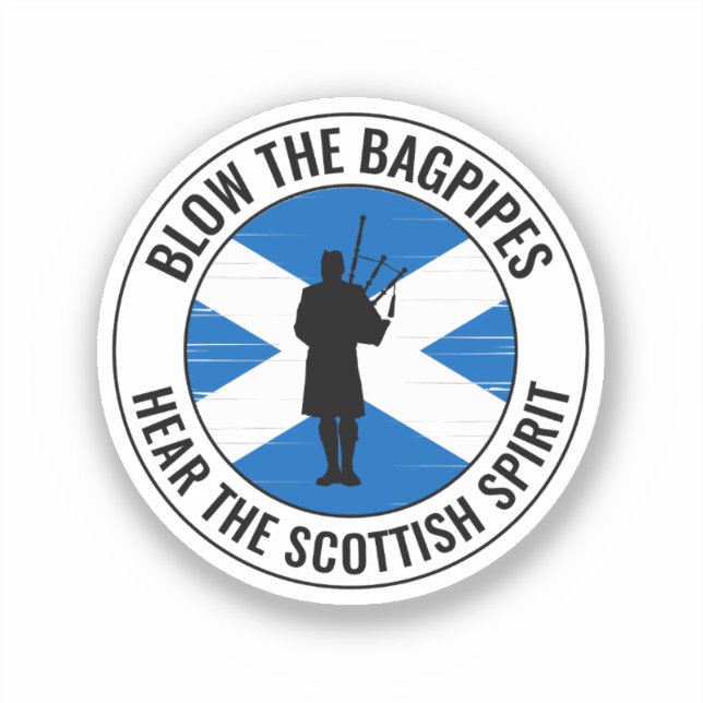 Adesivo Bagpiper Musical Bagpiper Scottish Funny (Frente)
