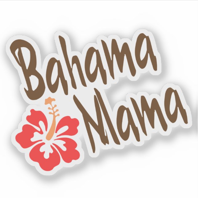 Adesivo Bahama Mama com Flor Hibiscus (Frente)