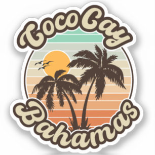 Adesivo Bahamas de Coco Cay Retro Souvenirs 60s