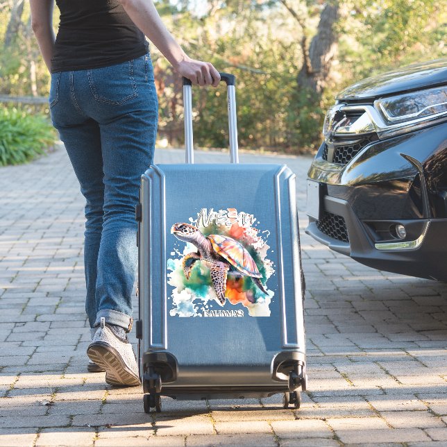 Adesivo Bahamas Sede Tartaruga Bahamas Bandeira Excelente  (Mala Insitu)