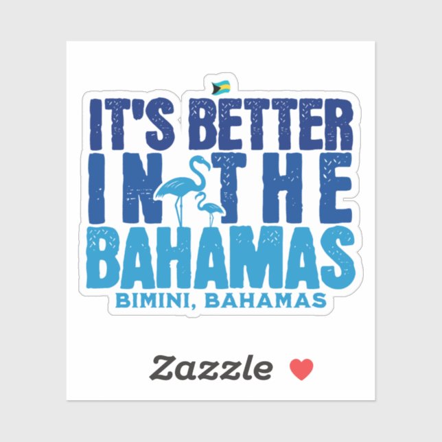 Adesivo Bahamas Souvenir Gift: Bimini Bahamas Cruise (Folha)