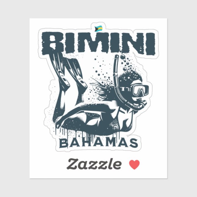 Adesivo Bahamas Souvenir Gift: Bimini Bahamas Snorkeling (Folha)