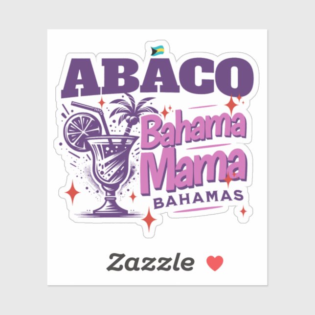 Adesivo Bahamas Souvenir Presente: Abaco Bahamas Bahama Ma (Folha)