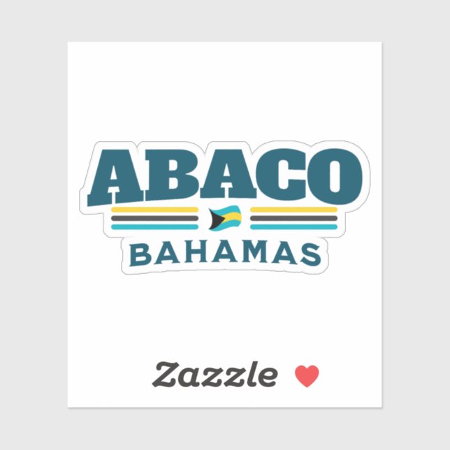 Adesivo Bahamas Souvenir Presente: Abaco Bahamas Independê (Folha)