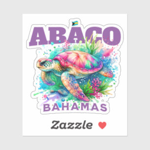 Adesivo Bahamas Souvenir Presente: Abaco Bahamas Tartaruga