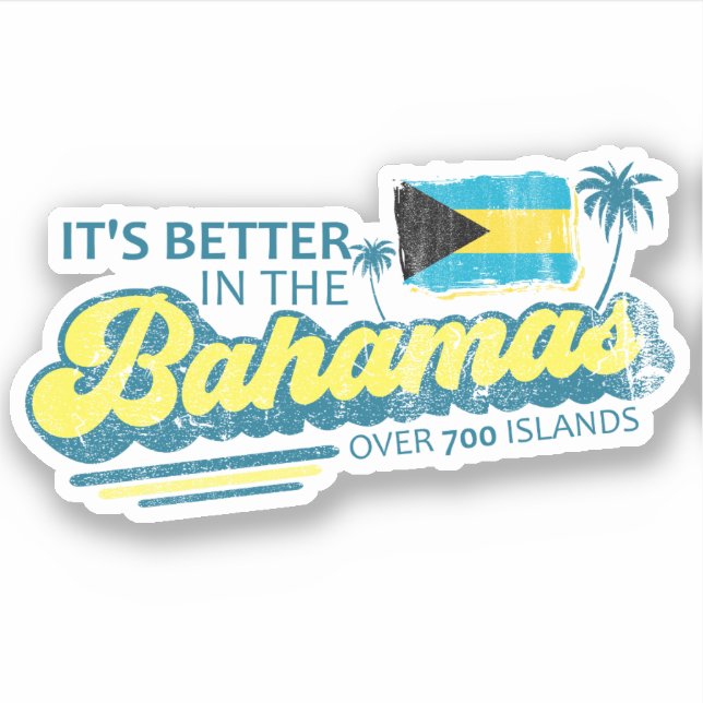 Adesivo Bahamas Sticker Bahamas Bandeiras Cruzeiro de Vaci (Frente)