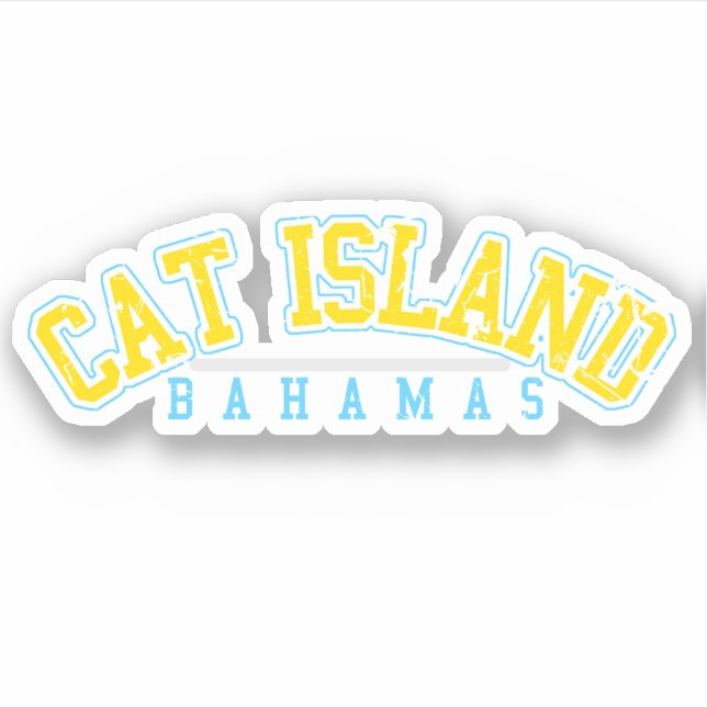 Adesivo Bahamas Sticker Cat Island Vacise Cruise (Frente)
