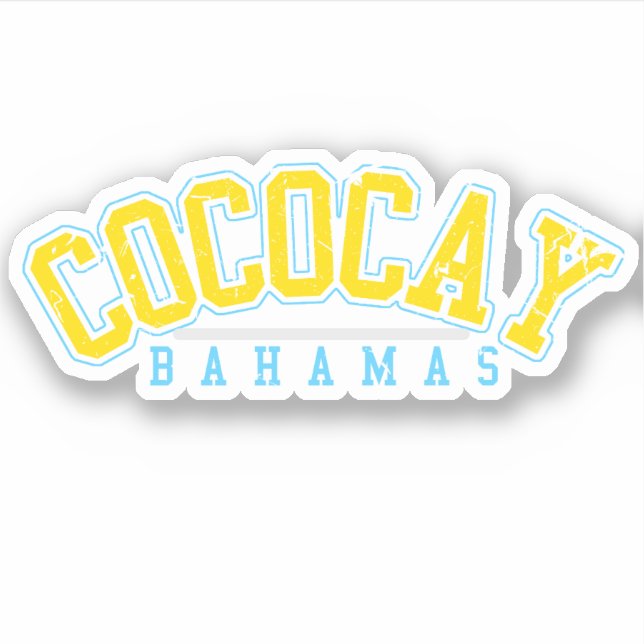 Adesivo Bahamas Sticker CocoCay Vacation Bahamian Cruise (Frente)