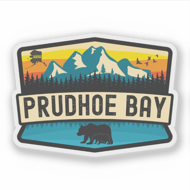 Adesivo Baía de Prudhoe, Alasca (Frente)
