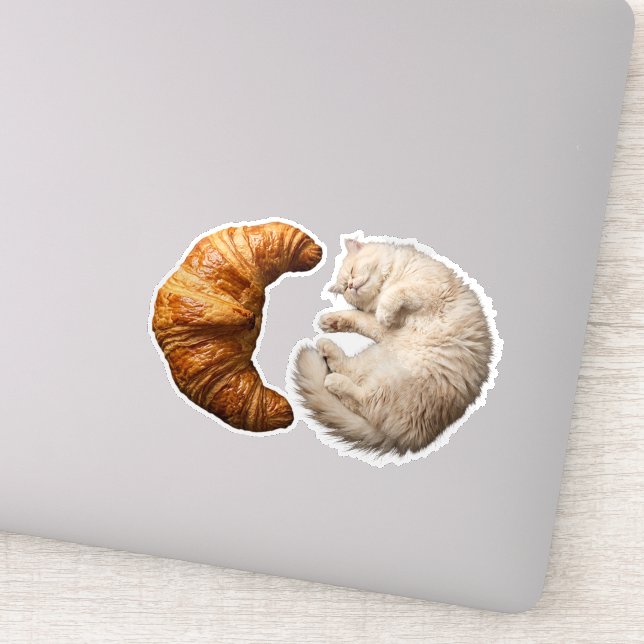 Adesivo Bakery Lover Cat – Croissant Kitty (Detalhe)
