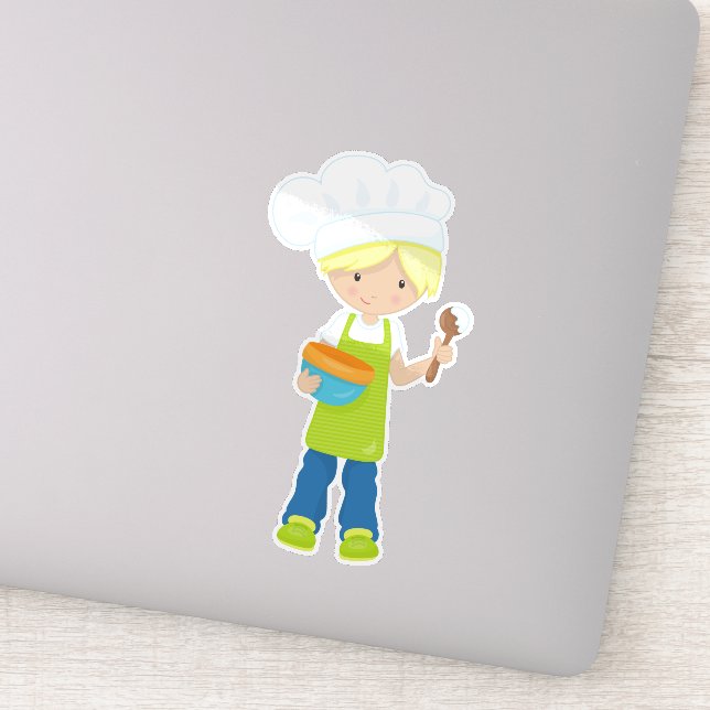Adesivo Baking, padeiro, padaria, pron, menino bonito, cab (Detalhe)