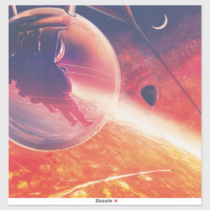 Adesivo Balão de Ar Quente Extremo em Paisagem Infernal Vo