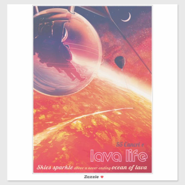 Adesivo Balão de ar quente extremo na paisagem vulcânica (Folha)