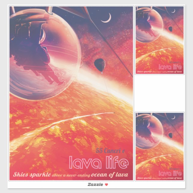 Adesivo Balão de ar quente extremo na paisagem vulcânica (Folha)