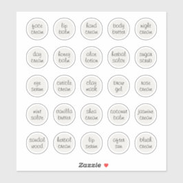 Adesivo Balão de Jar Cosmético Personalizável Branco de 1,