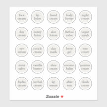 Balão de Jar Cosmético Personalizável Branco de 1,