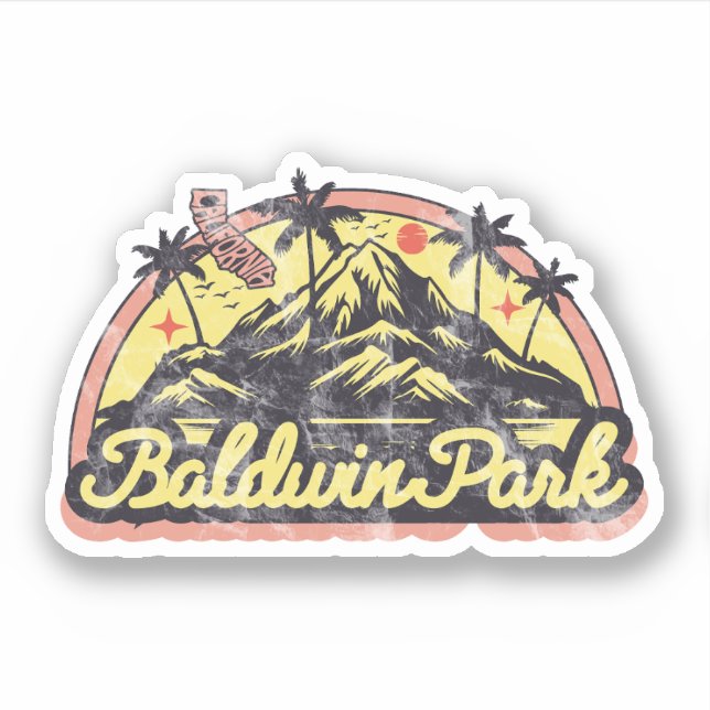 Adesivo Baldwin Park, Califórnia (Frente)