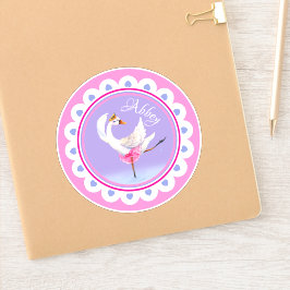 Adesivo Balé de dança branca, roxo, personalizado