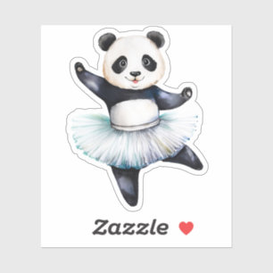 Adesivo Balé de dança de bailarina de panda bonito