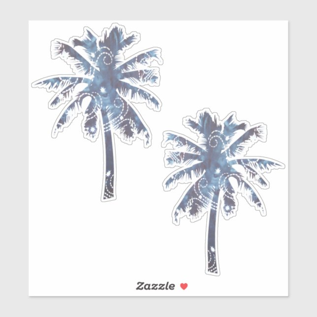 Adesivo Bali Nights Batik Palm Trees Sticker (Folha)