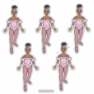 Adesivo Ballerina 14" x vinil com corte personalizado de 1