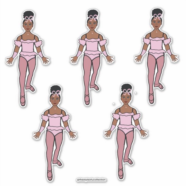 Adesivo Ballerina 14" x vinil com corte personalizado de 1 (Frente)