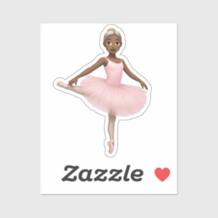 Adesivo Ballerina Emoji em Tutu Rosa