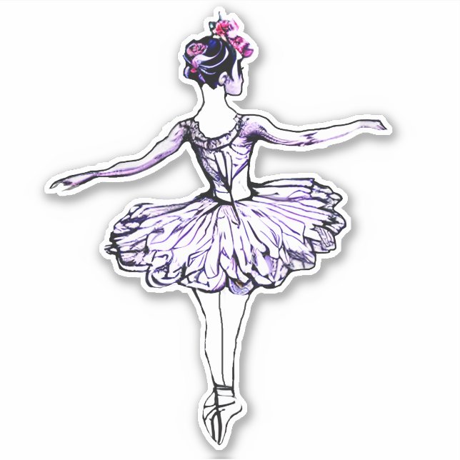 Adesivo Ballerina Silhouette (Frente)