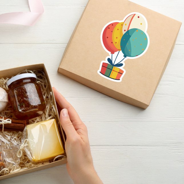 Adesivo Balões de Aniversário Presente (Criador carregado)